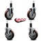 Service Caster 5'' Maroon Poly Wheel Swivel 1-1/4'' Expanding Stem Caster Set 2 Brakes, 4PK SCC-EX20S514-PPUB-MRN-2-TLB-2-114 - alternate 4
